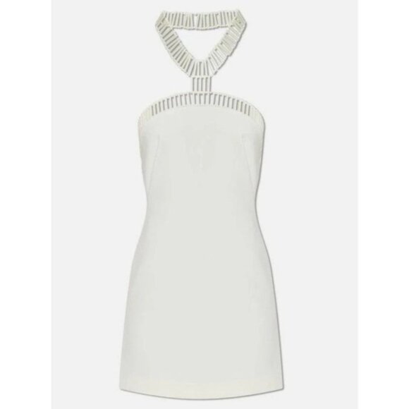 CULT GAIA Serafina Dress in Off White 0 New Womens Mini Halter Beaded - Picture 10 of 15